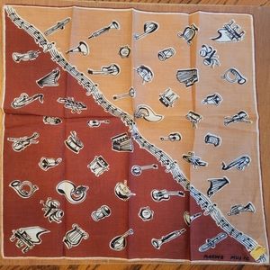 Vintage Music Themed Handkerchief ~ MCM ~ NWT Hankie & Mini Book ~ NIce!